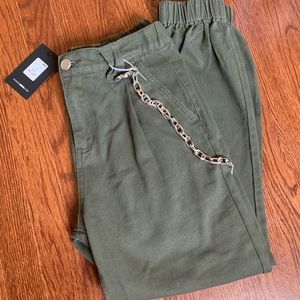 fashion nova olive green joggers